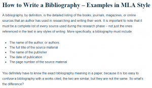 Bibliography card format