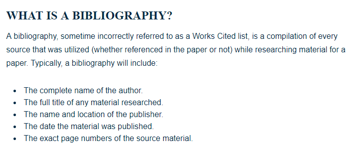 Annotated bibliography help vs reference page