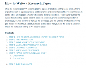 How to Write a Study Paper the Way