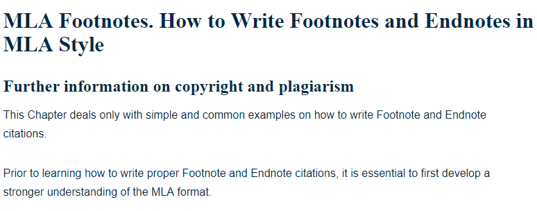 how to make a footnote page in mla format how to make a footnote page in mla format