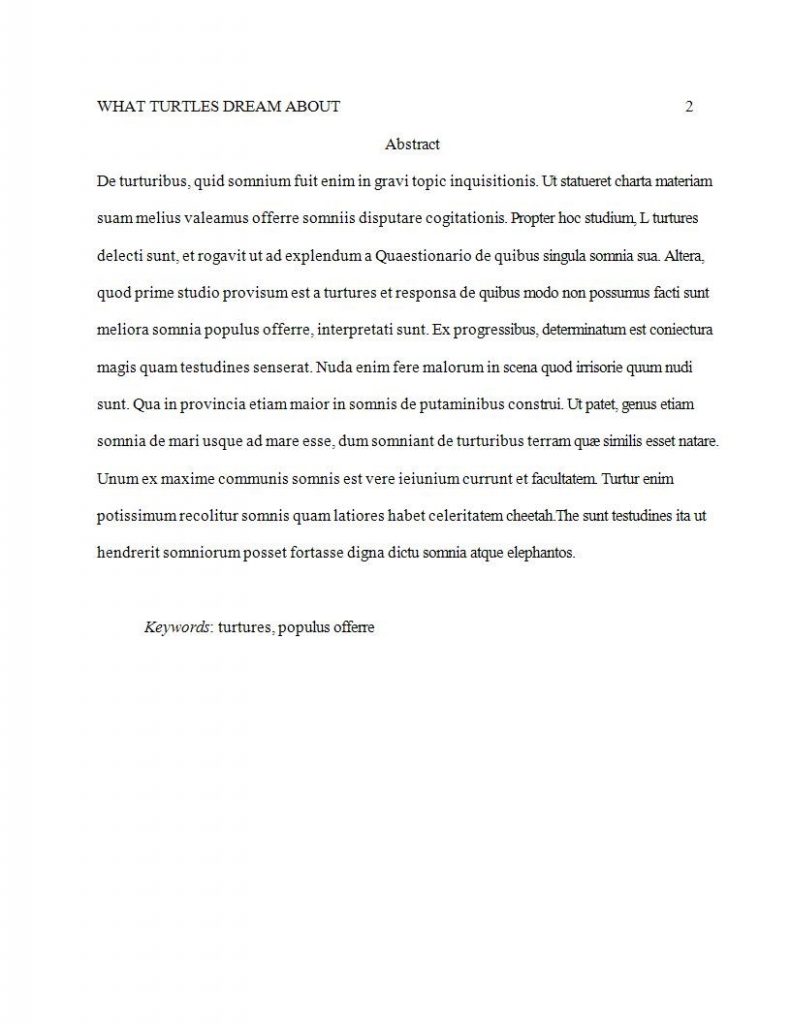 abstract apa research paper sample