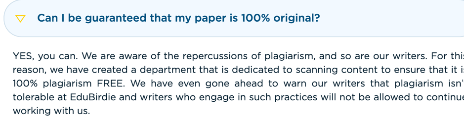 edubirdie plagiarism free guarantee