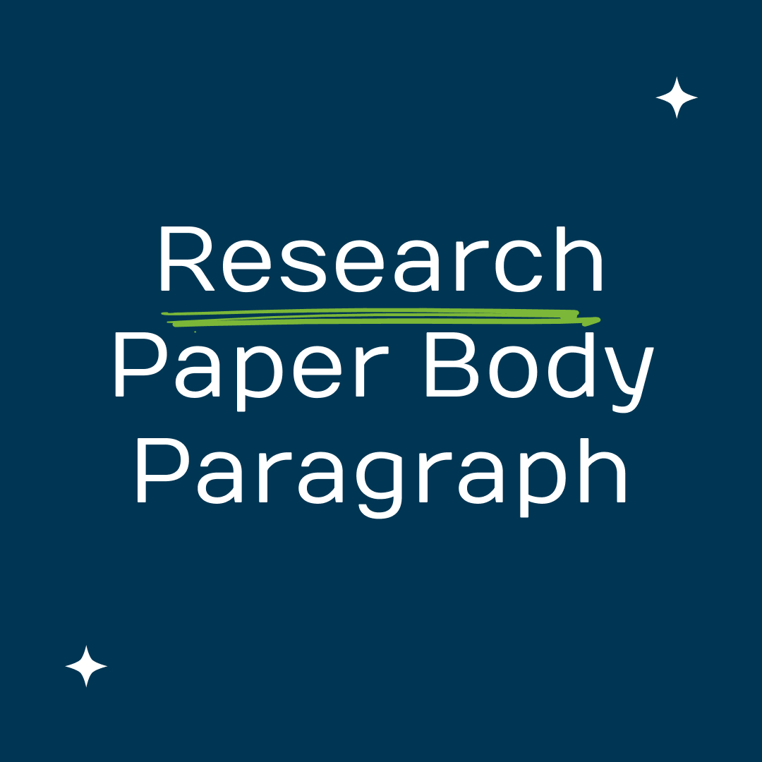Research Paper Body Paragraph Structure