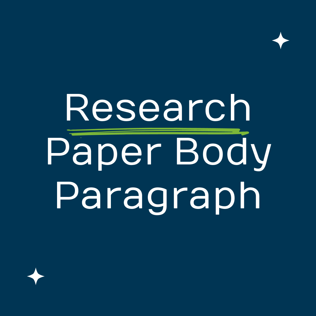 structure for research paper paragraph