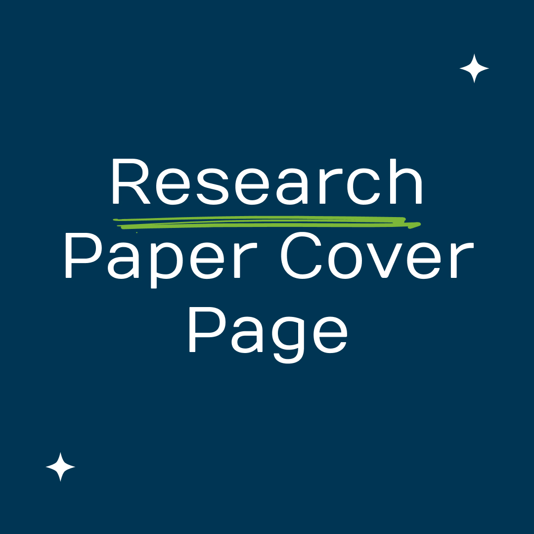 How to Make a Cover Page for a Research Paper