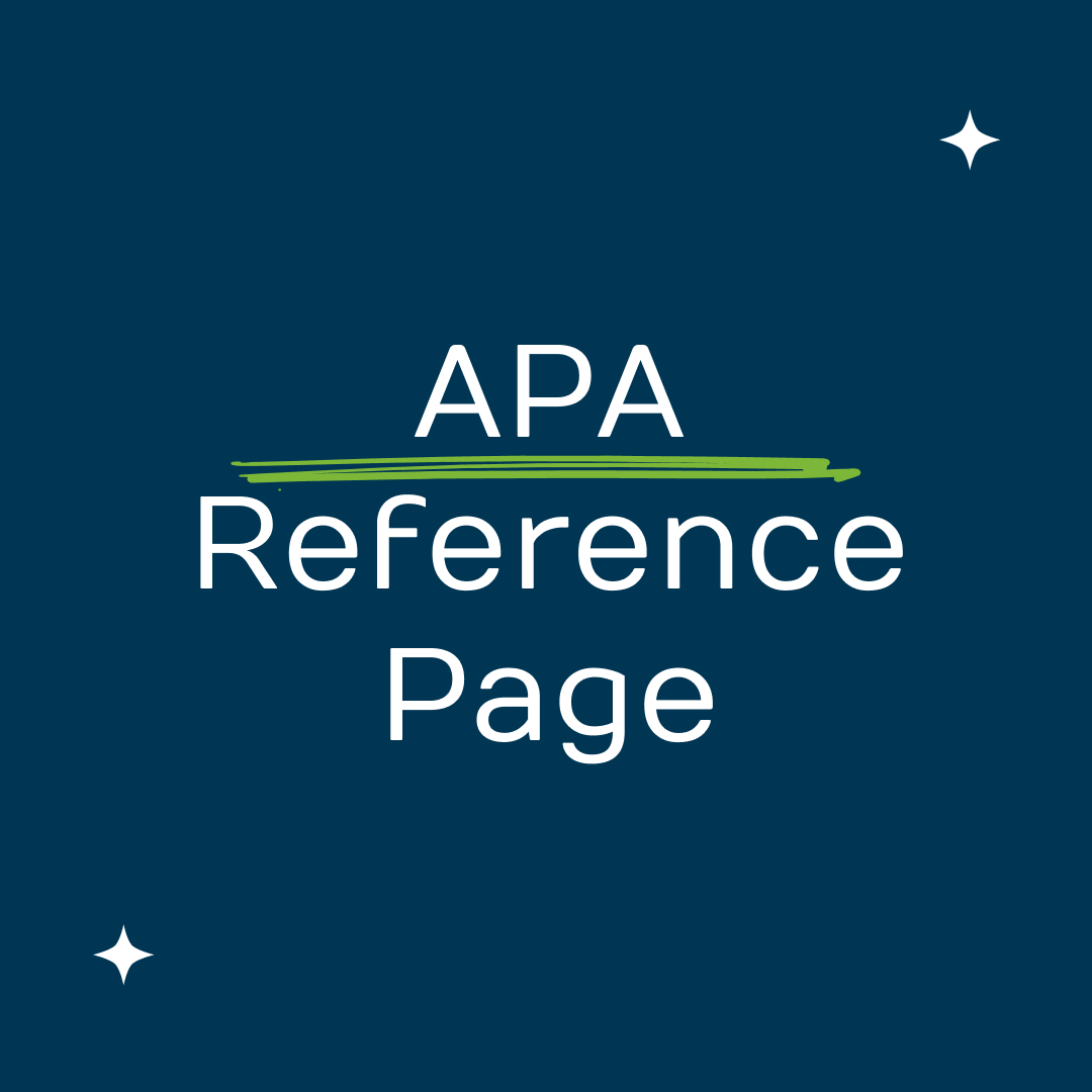 How to Write a Reference Page